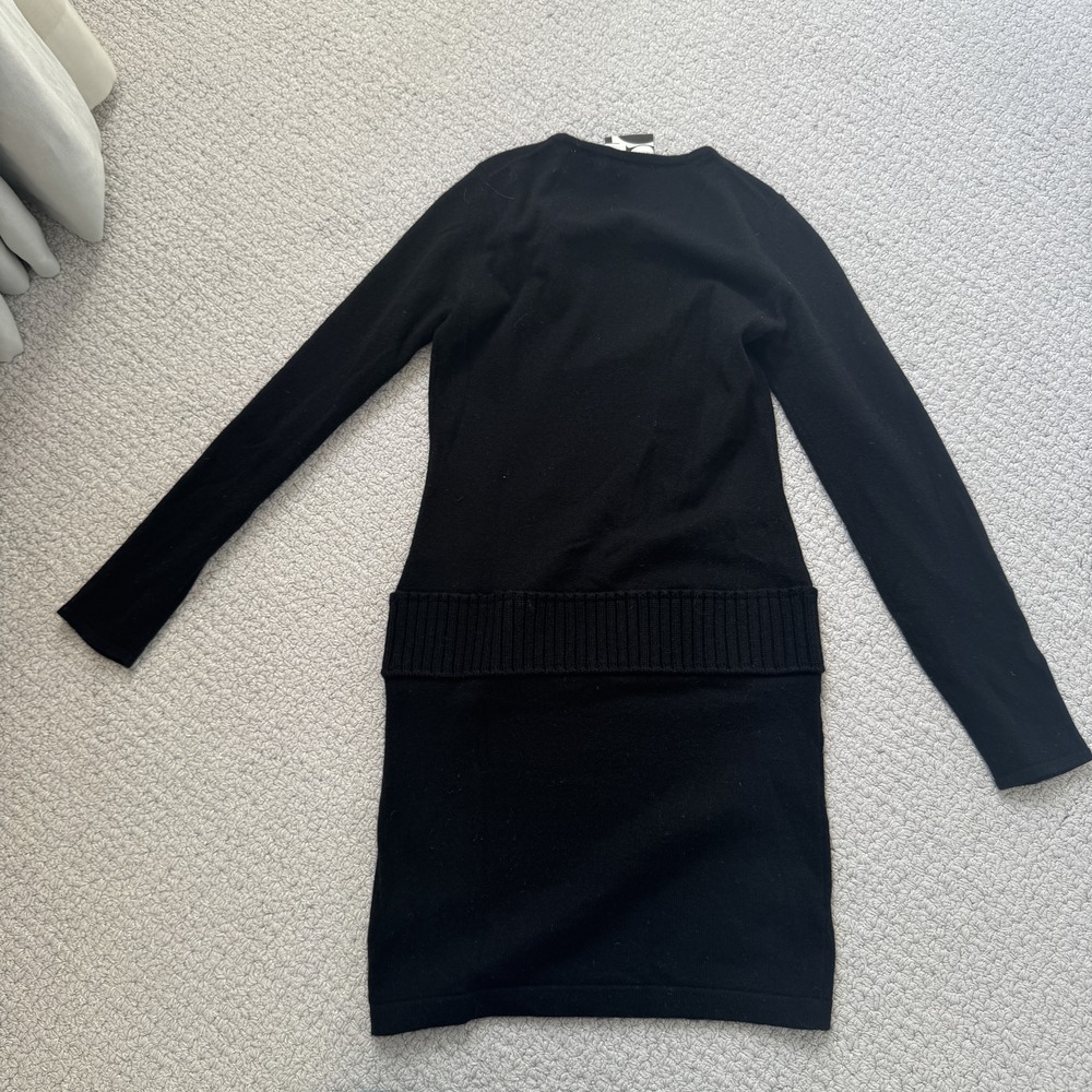 Co-op Barneys New York Cashmere Mini Dress Black S Quiet Luxury - Picture 7 of 7
